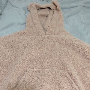 Fuzzy bear Sherpa jogger set (color:mauve) size xs